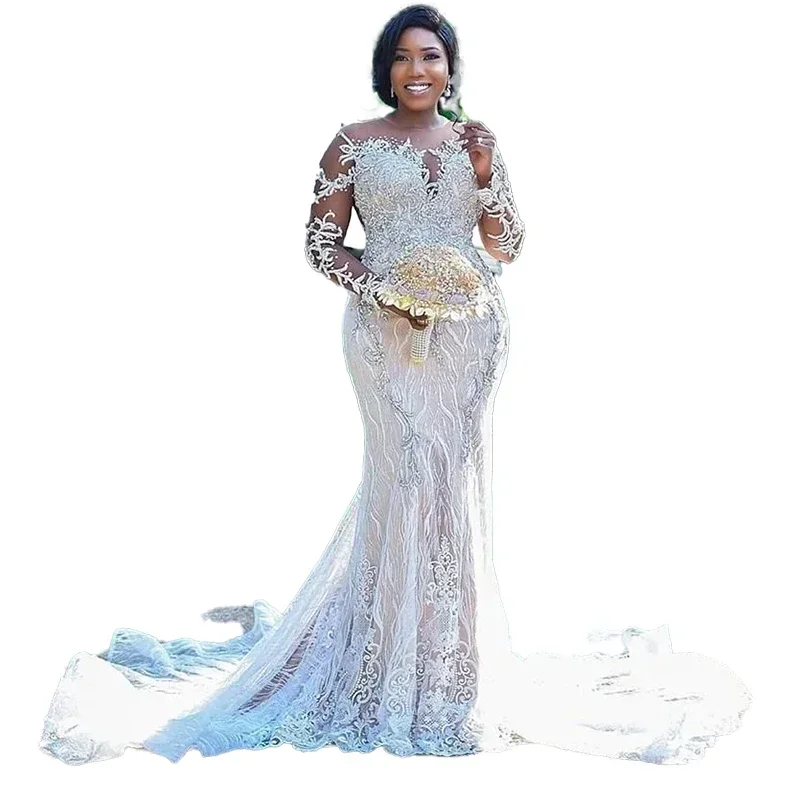 Maßgeschneiderte, hochwertige, heiße Verkaufs-Frauen-kundenspezifische Mode-Sling-Meerjungfrau-Brauthochzeitskleider 2025