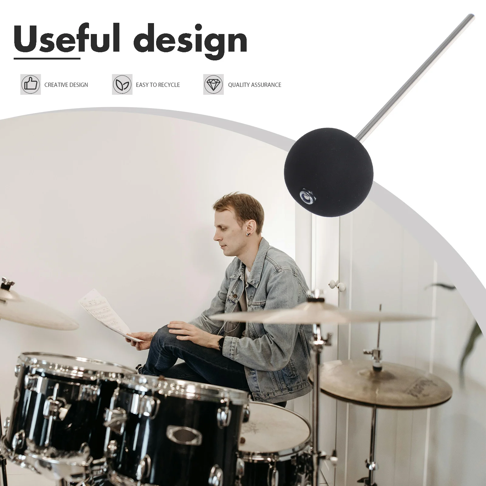 

For Bass Bass Pedal Replacement Pedal Replacement Stainless Steel Shaft Kick Drum Hammer Metal Drum Accessories Parts