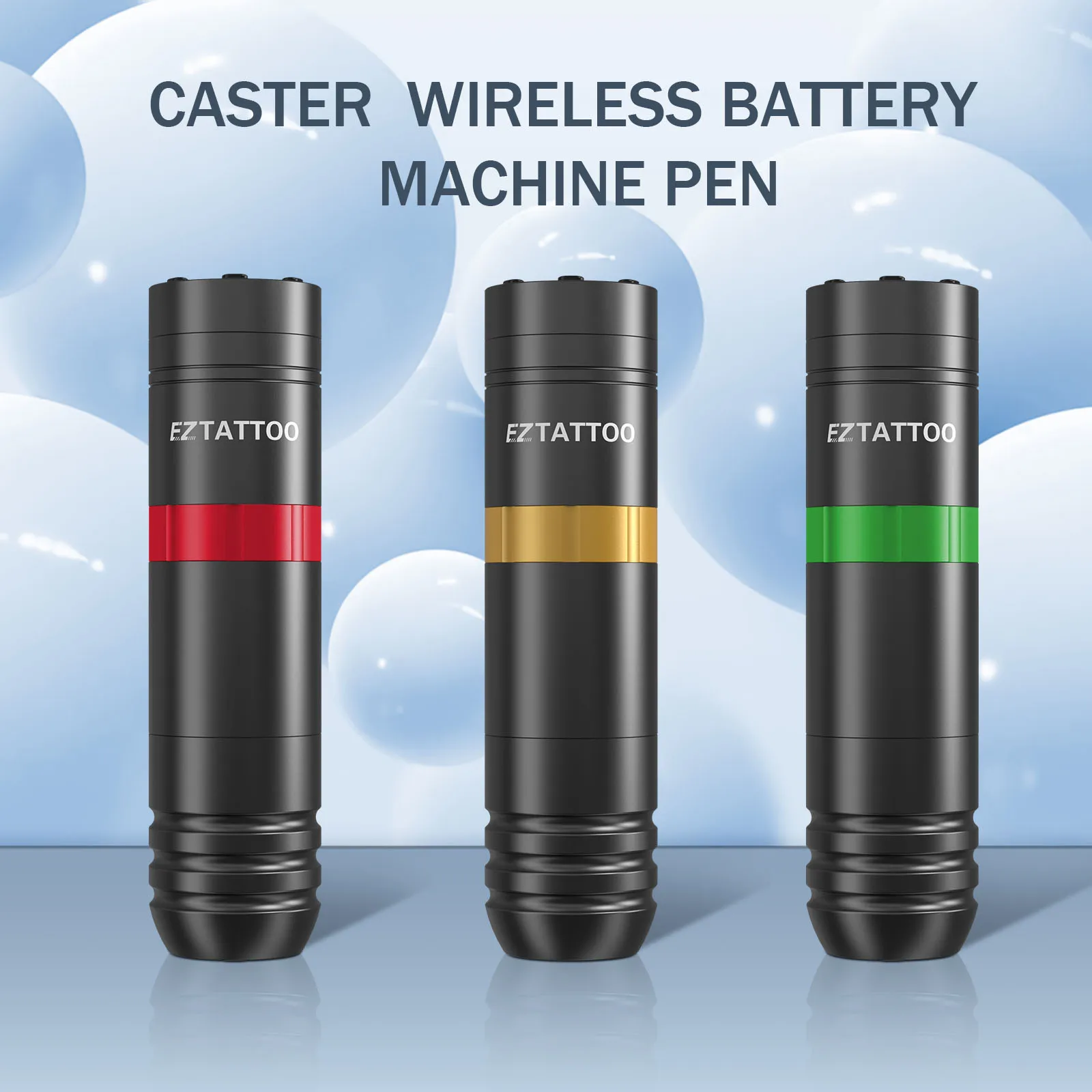 

3.5mm Stroke EZ Caster （S）Wireless Tattoo Pen Machine with Portable Power Pack 1500mAh LED Digital Display