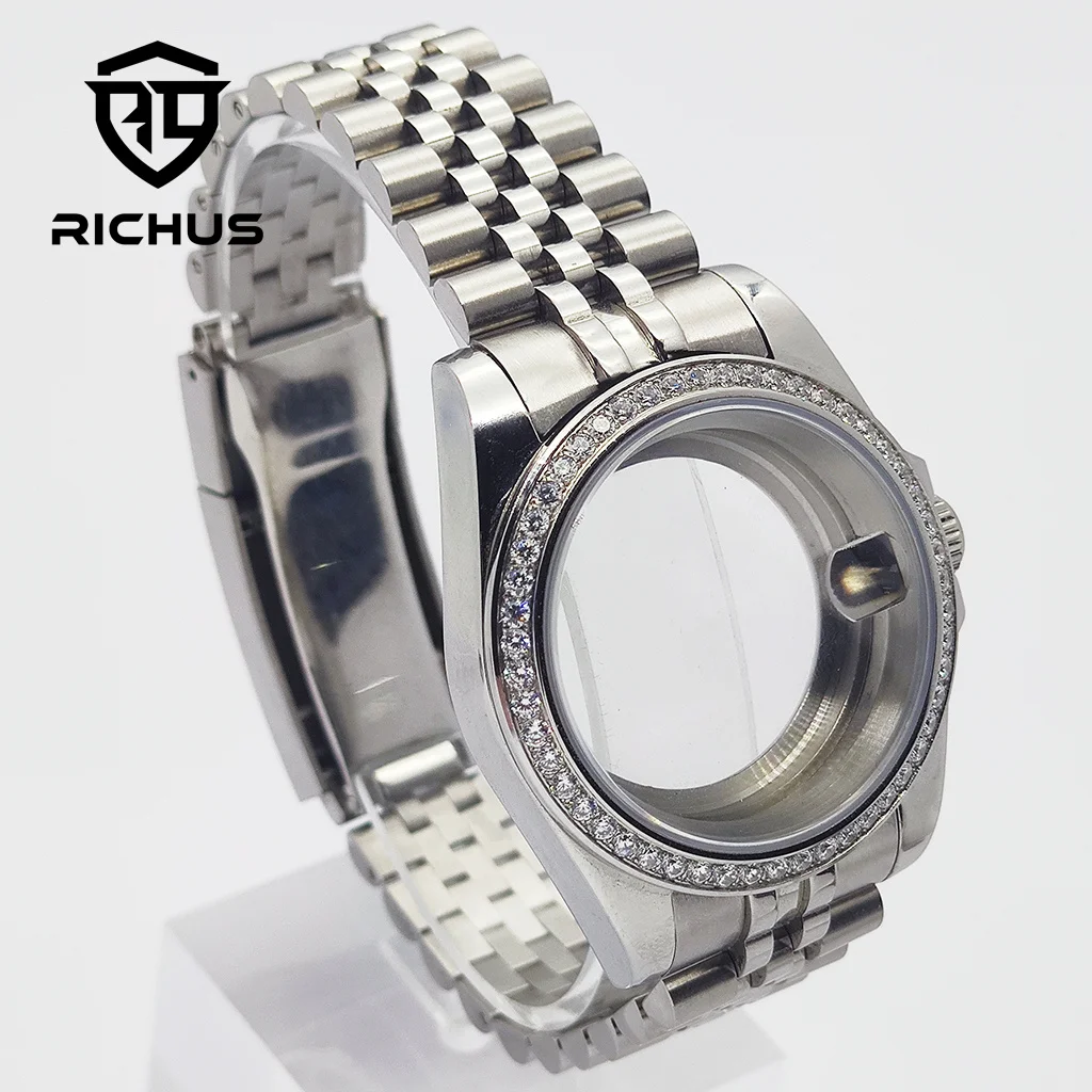 ريتشوس حافظة فضية 36 مللي متر 39 مللي متر ساعة تناسب NH34 NH35 NH36 ETA2824 PT5000 ساعة يد تعمل بالحركة اكسسوارات #2