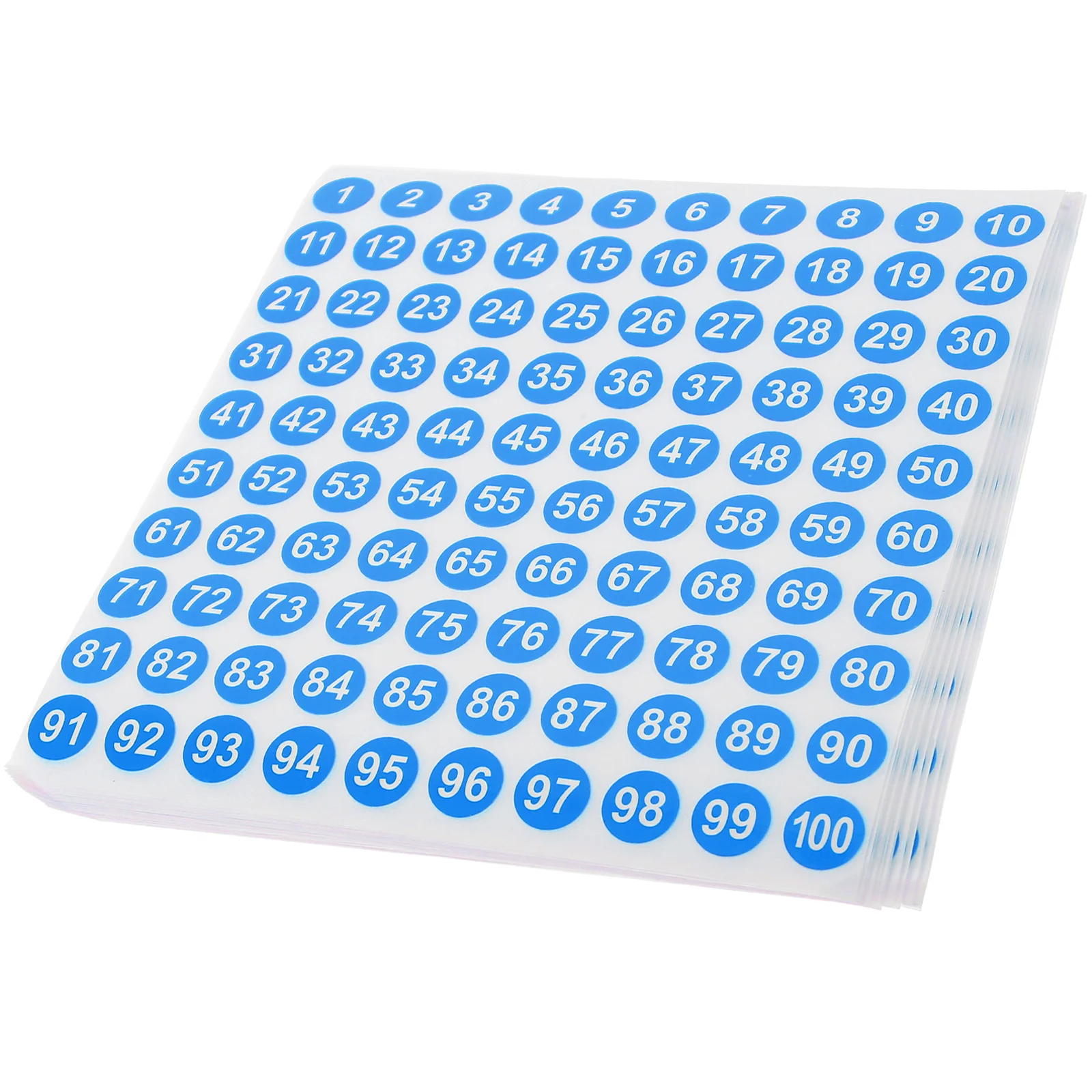 

50 Sheets Waterproof Digital Stickers Round Number Labels Coding Numbers Sign Small Office Self Adhesive Easy Remove No Residue