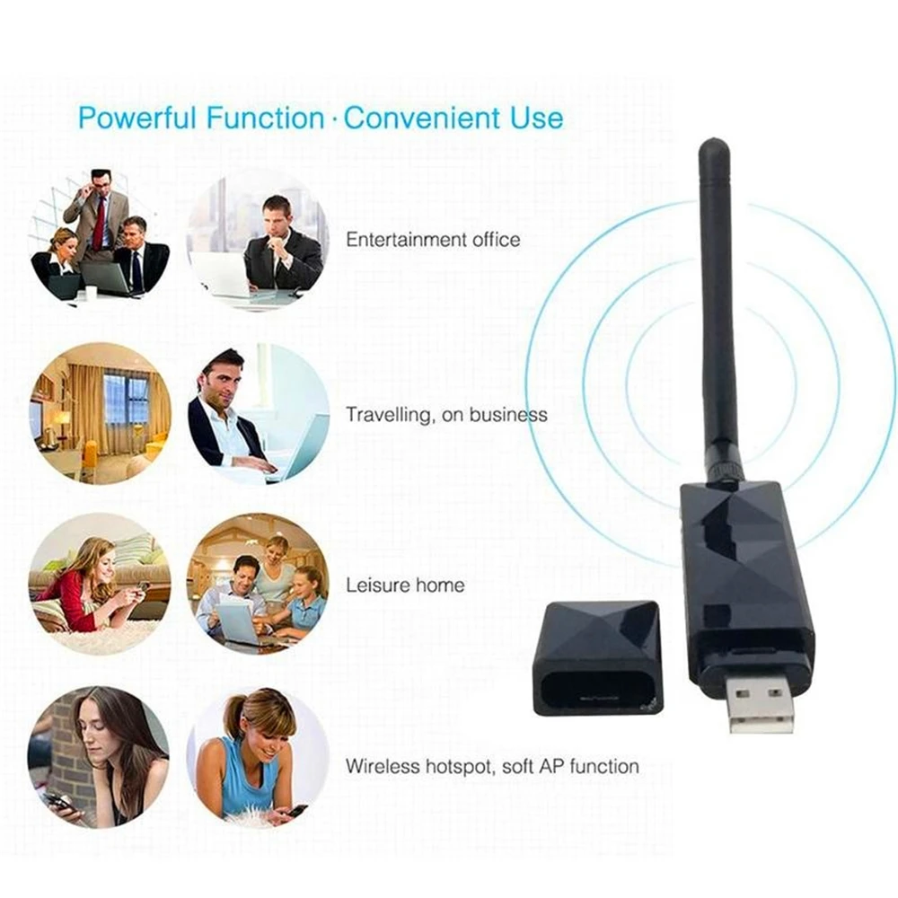 150Mbps Atheros AR9271 WIFI Network Card SMA Detachable Antenna USB WIFI Receiver  2.4GHz  Wireless Dongle for PC