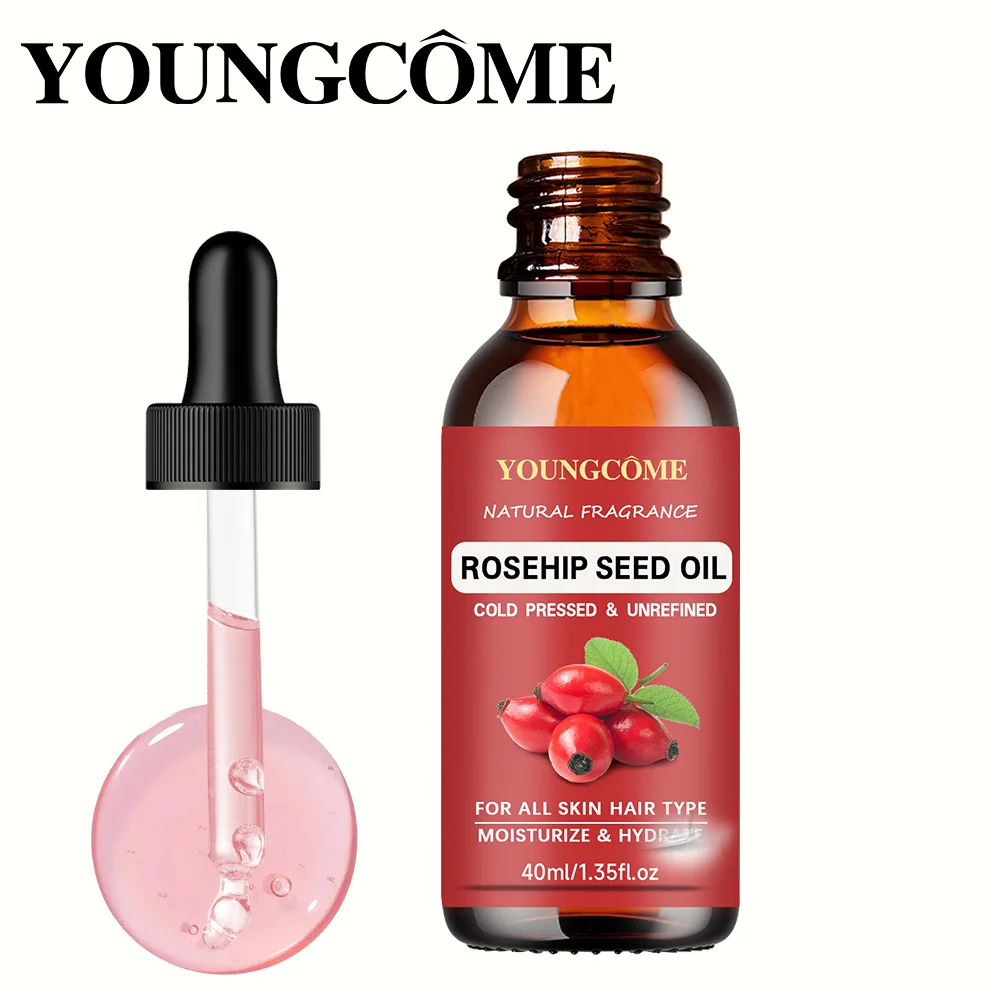 

YOUNGCOME 40/60ml Rose Essential Oil Pure Essential Oil Aromatherapy Skin Care Single Essential Oil Fragrance Oil for Woman