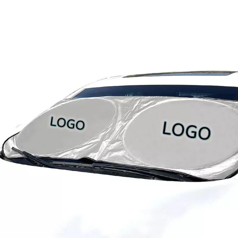 

Logo 1 piece automatic folding high quality car sunshade creative design cruiser model sunshade custom logo