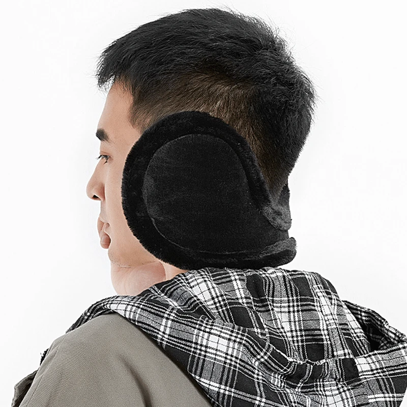 Winter Women Men Thicken Earmuffs Plush Back-wearing Style Earflap Casual Keep Warm Fleece Winter Outdoor Protector Ear Cover