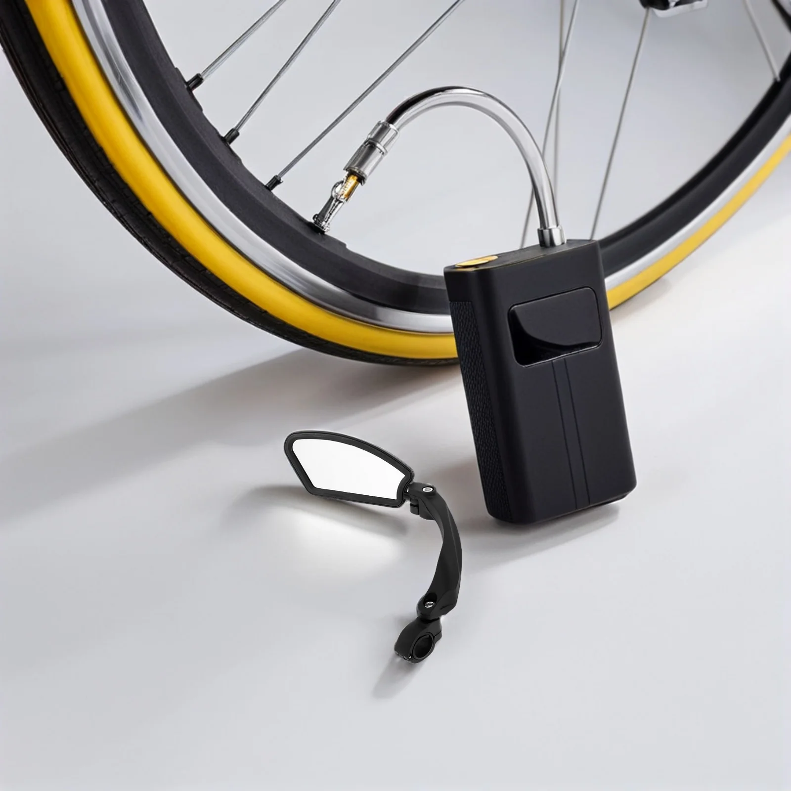 

Rotatable Adjustable Handlebar Rearview Mirror Bicycle Wide Angle Mirror for Mountain Road Bikes Neck Strain Relief Safety