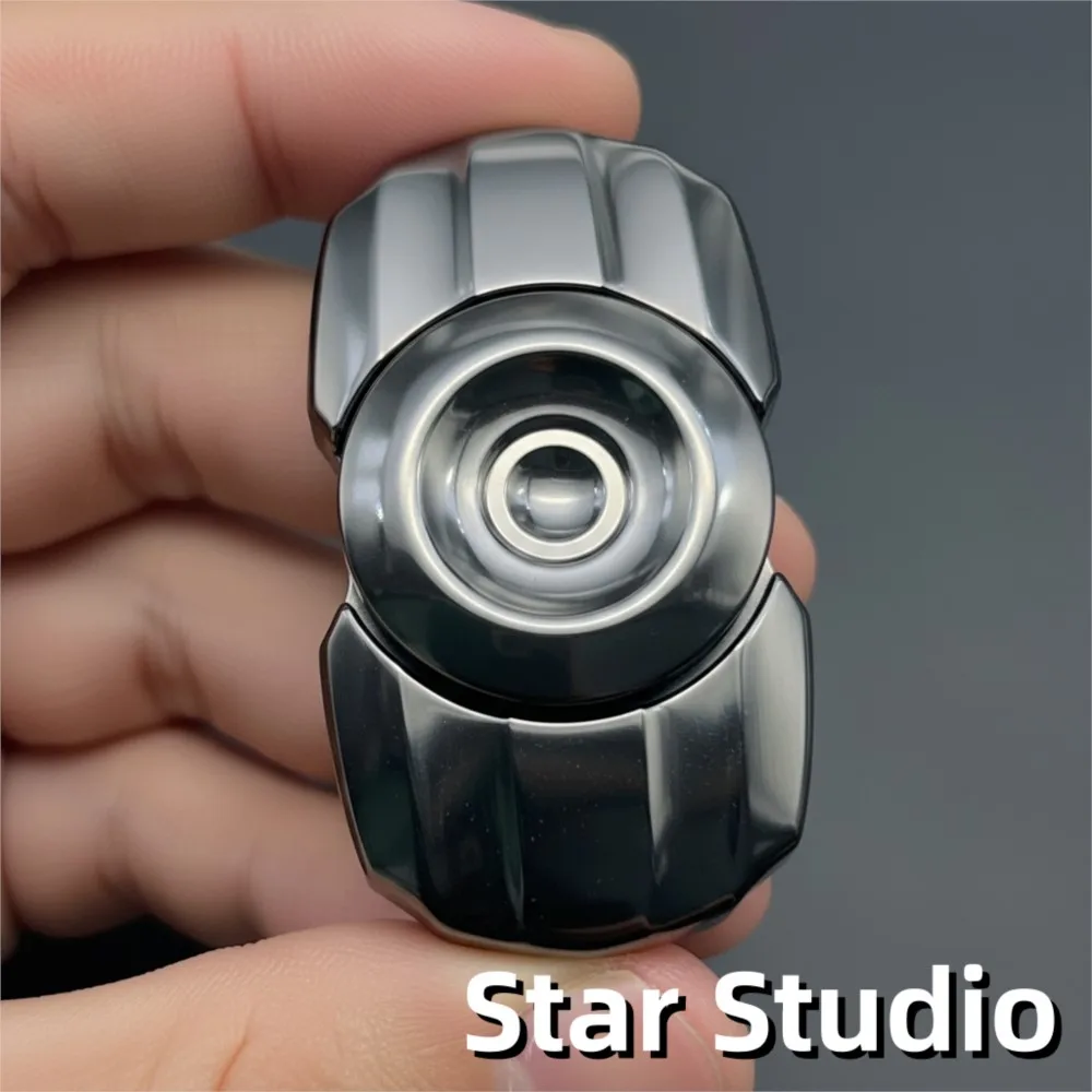 Star Studio EDC Flowing Light Zwei-Blatt-Fidget-Spinner Zirc poliert Fidgeting Spinner Angstlinderungs-Gadgets Original-Design