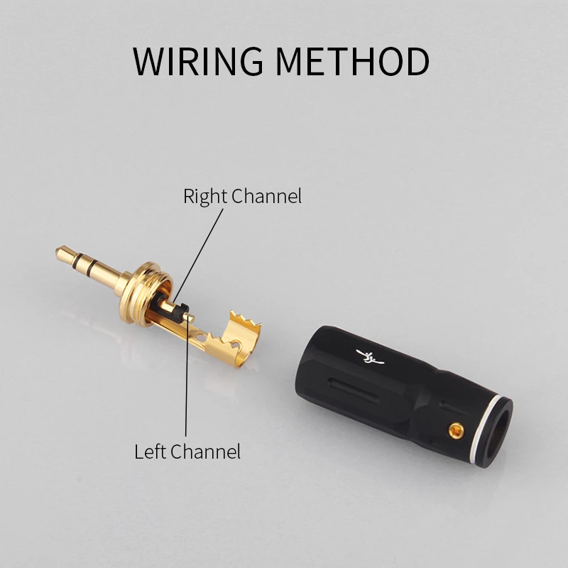 YYAUDIO 3.5mm Stereo Male Jack Plug 3 Pole Gold-Plated Pure Copper for Equipment with 3.5mm Interface DIY Solder Adapter