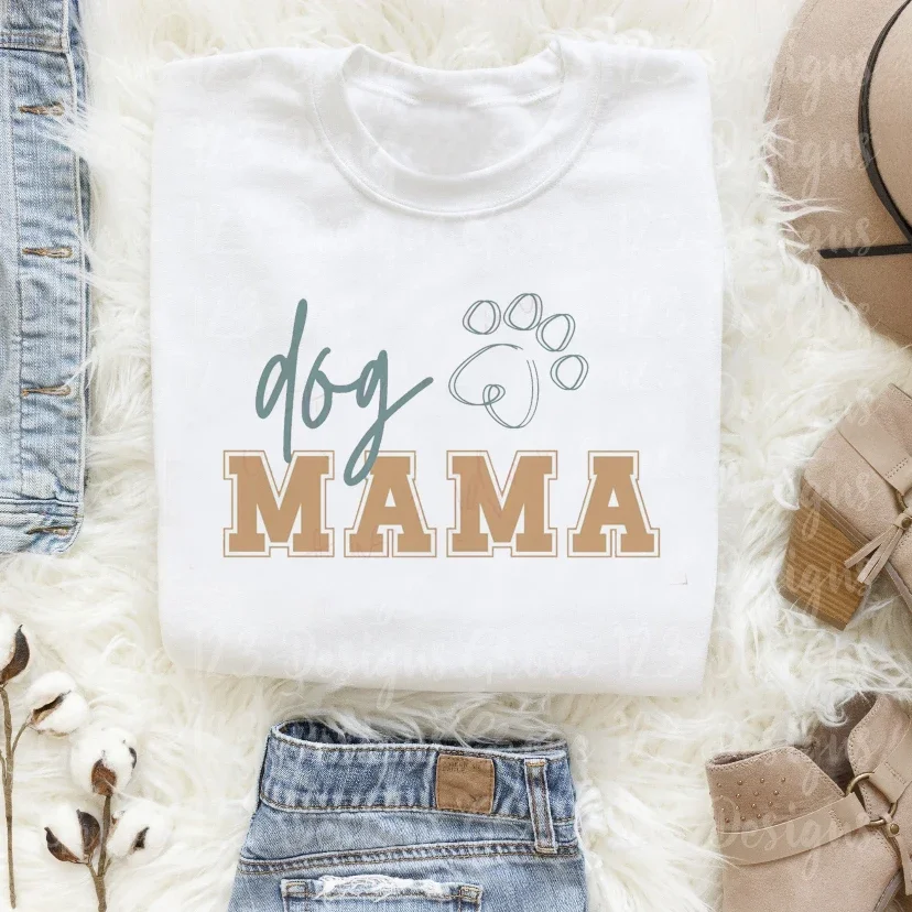 Print T Shirt  Flowers Floral Mama LeopardBeagle Poodle Lab Collie Poodle Doberman Akita Tops Women Clothes Female 90S Tees