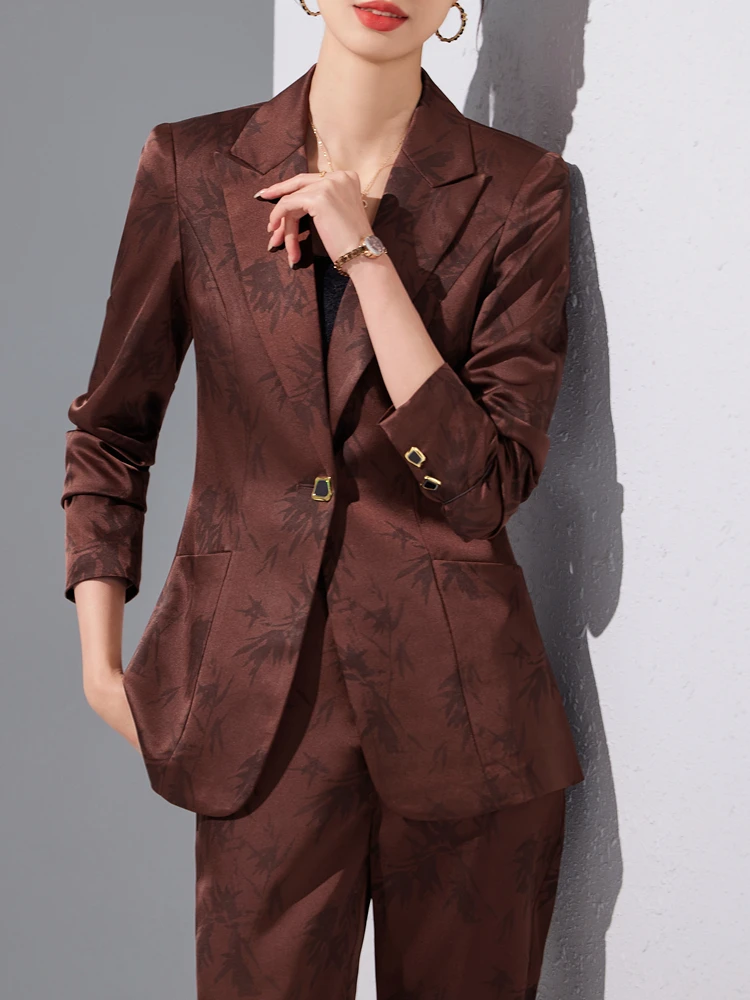 Formal Blazer for Women, Business Suits, Autumn and Winter Work Wear, Jackets and Pants, Quality Office Uniform 2-Piece