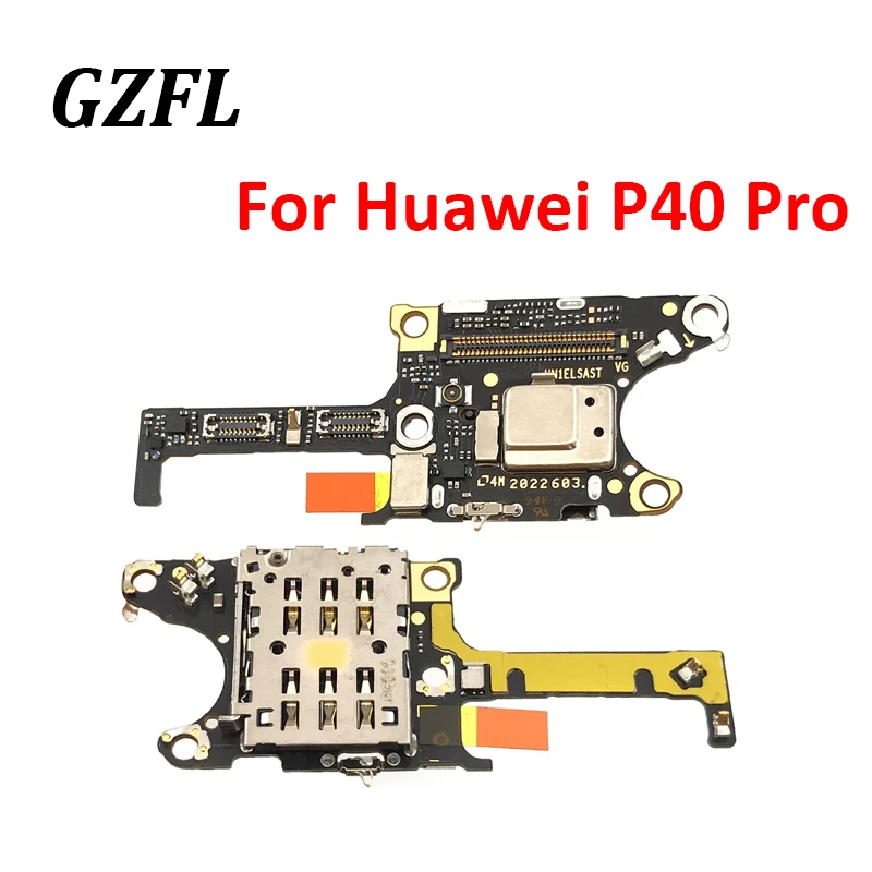 

For Huawei P40 Pro SIM/SD Card Reader Holder Conecction Board With Microphone Flex Cable