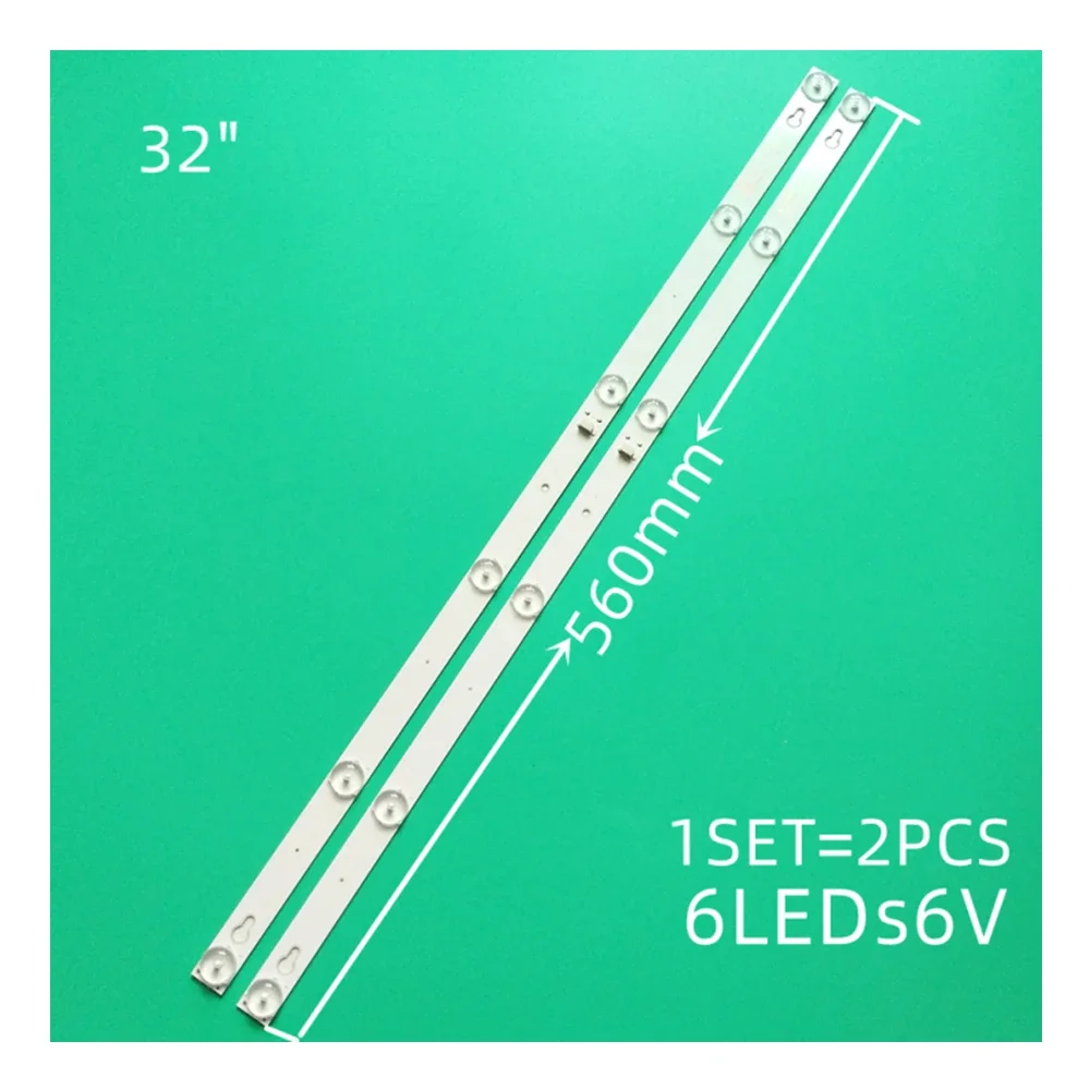 

2pcs 6LED(6V) LED Backlight Strip 32HB5426 LVW320CS0T 32L2600 32L2800 32L2900 L32S4900S 32D2900 32L1600 32L1800 4C-LB3206-HR08J