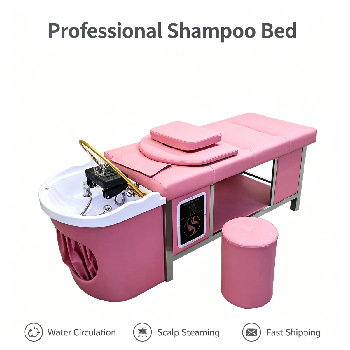 Premium Thai Massage Shampoo Bed With Water Circulation System High-end Head Spa Washing Bed For Beauty Salon Barber Shop