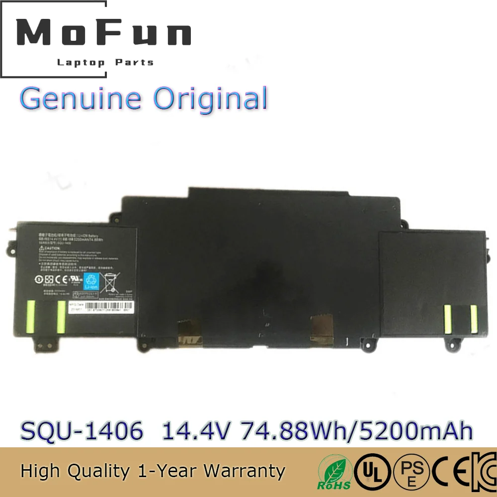 Brand New Original SQU-1406 14.4V 74.88Wh Laptop Battery for Thunderobot 911-S1 911-S2 911-T2 911-E1 911M 911GT