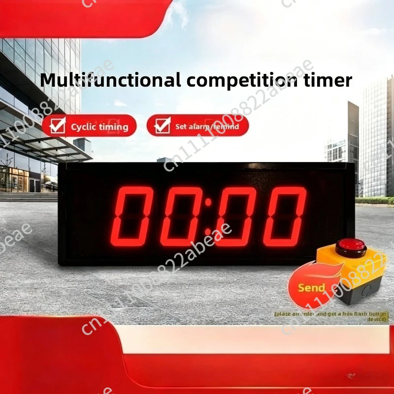 Electronic Timer for Basketball Match Marathon LED Single Side Running Clock Swimming Meeting Exam Stopwatch