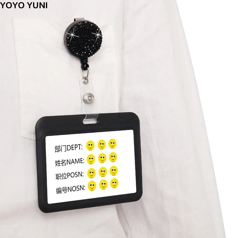 

Rhinestone Nurse Badge Reel Sparkle Badge Clip Retractable Badge Holder Crystal Chest Card Easy Pull Buckle Doctor Hospital