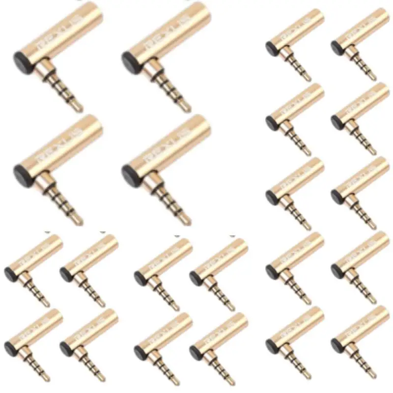 1/5/10/20/50PCS 3.5mm Male to Female 90 Degree Right Angled Headphone Adapter L Shape Audio Microphone Earphone Adapter