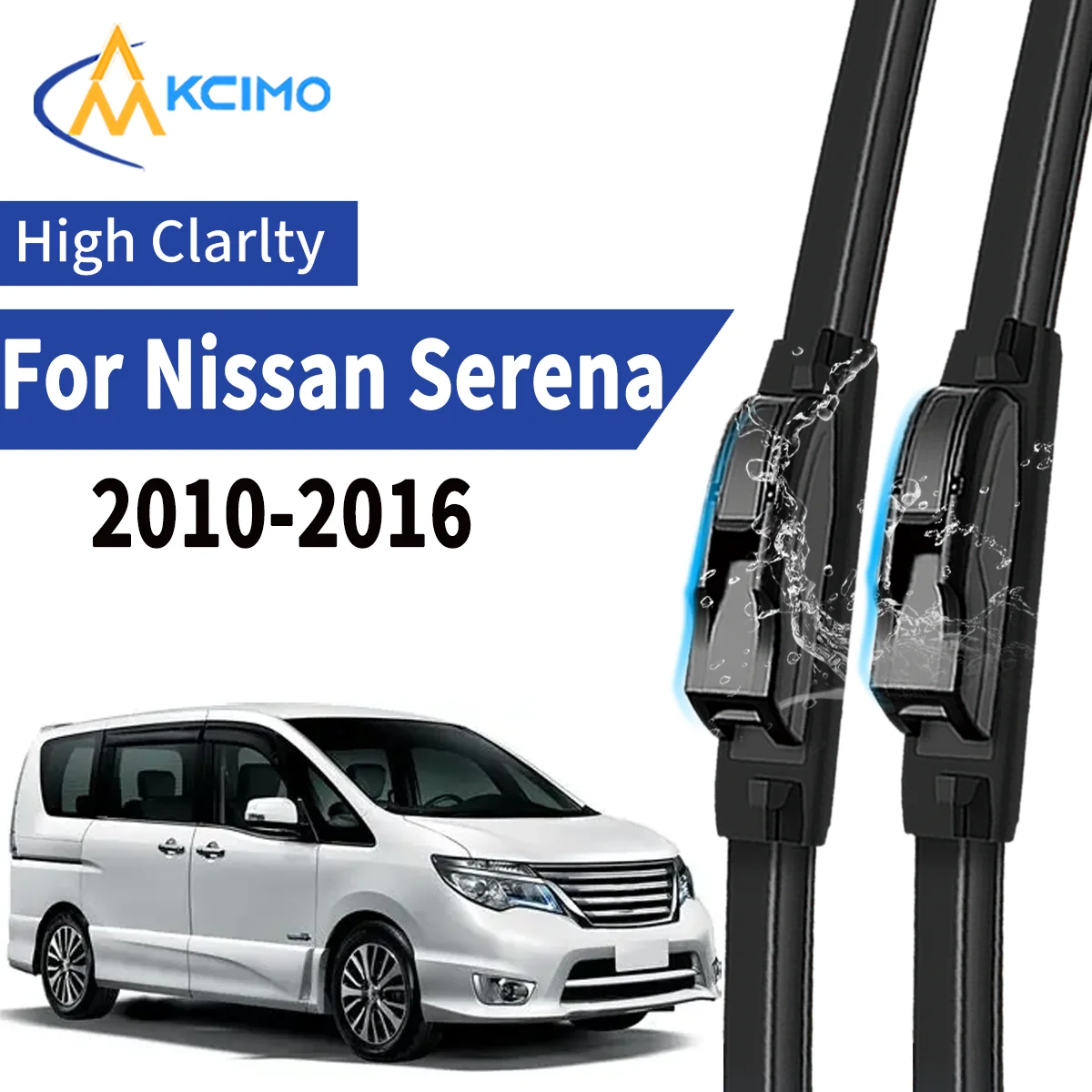 

2pcs Car Front Wiper Blades For Nissan Serena C26 10-16 Windscreen Windshield Wipers Silent Rubber Auto Accessories Replacement