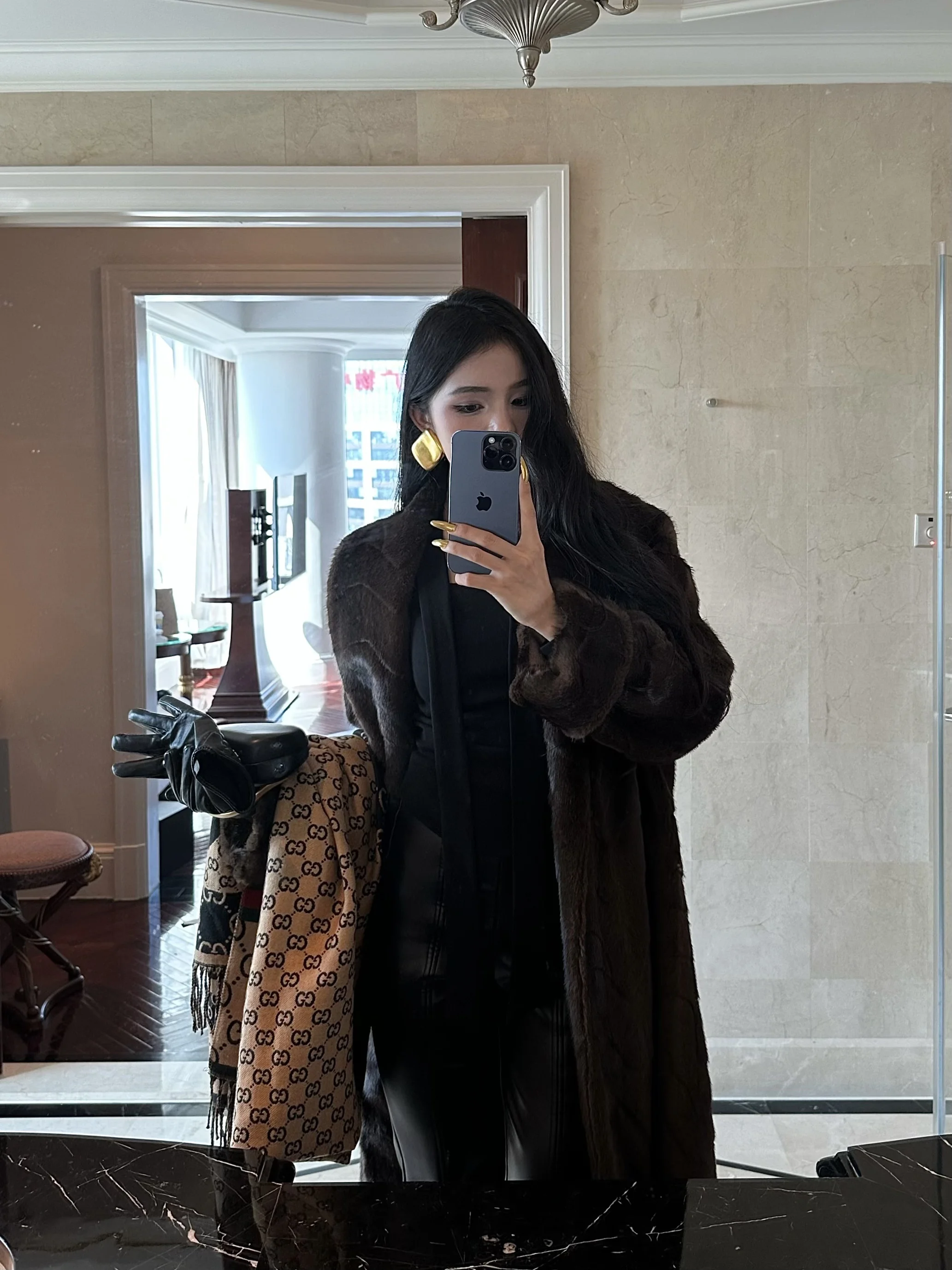 

Зимнее винтажное роскошное пальто CHUYUQI с текстурой меха, теплое длинное плюшевое пальто Aosphere, женская модная утепленная верхняя одежда с отложным воротником