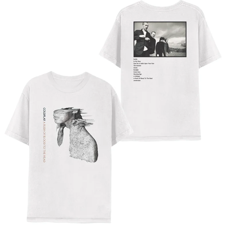 2026 New Edition Coldplay Rock Band Men's American Casual T-Shirt with Rolling Stone Pattern in the UK