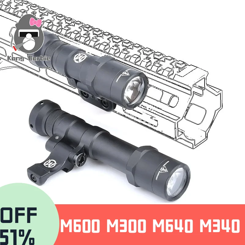 WADSN Airsoft M600 M300 Surefir Tactical Flashlight M640 M340 Weapon Scout Light Rail Rotating Base Fit M-Lok Keymod Rail Mount 16 colors 3d rotating bedside lamp night light led rechargeable ambient light decorative ornament style love