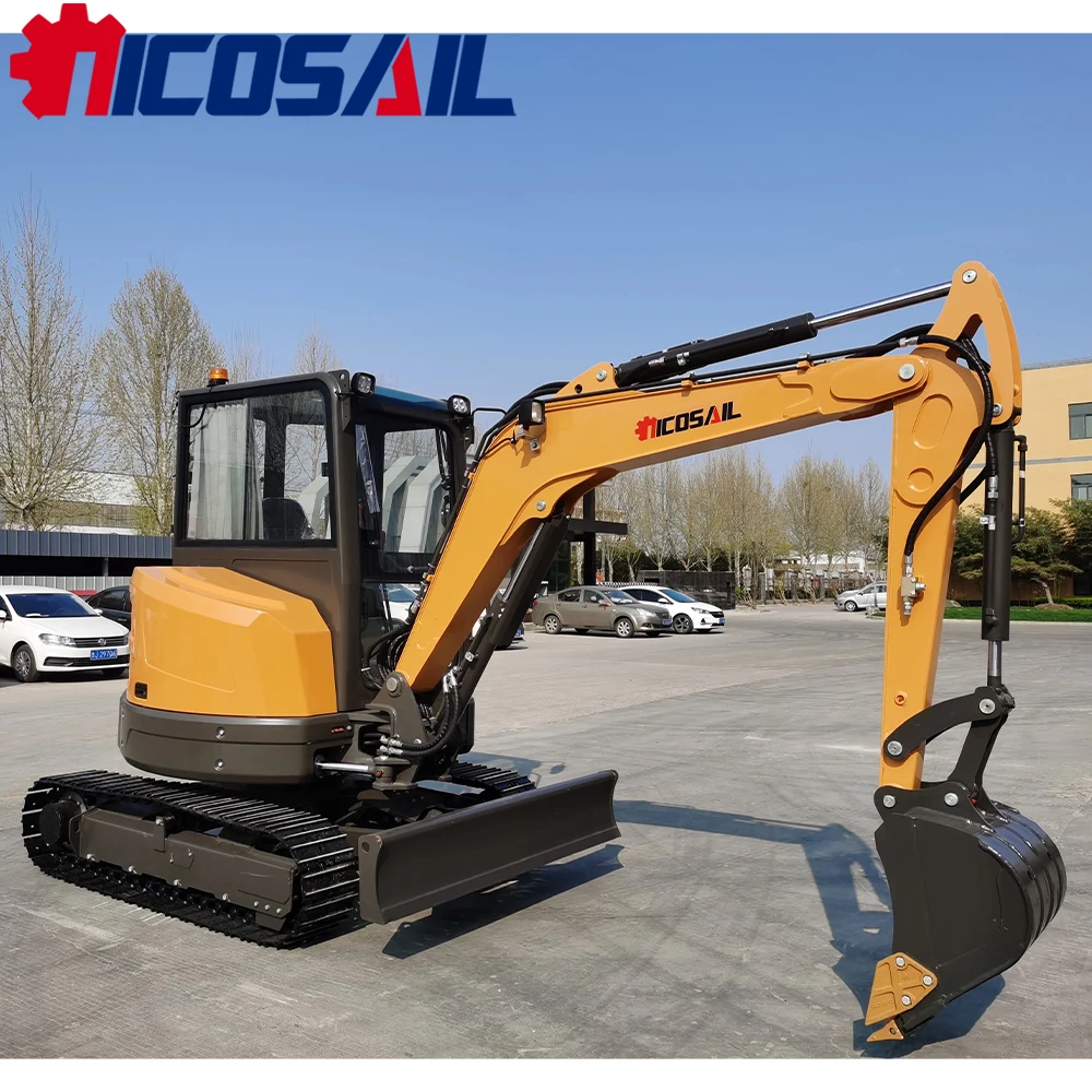 

Mini excavator 4-ton compact hydraulic new track type bagging EPA Kubota engine small excavator