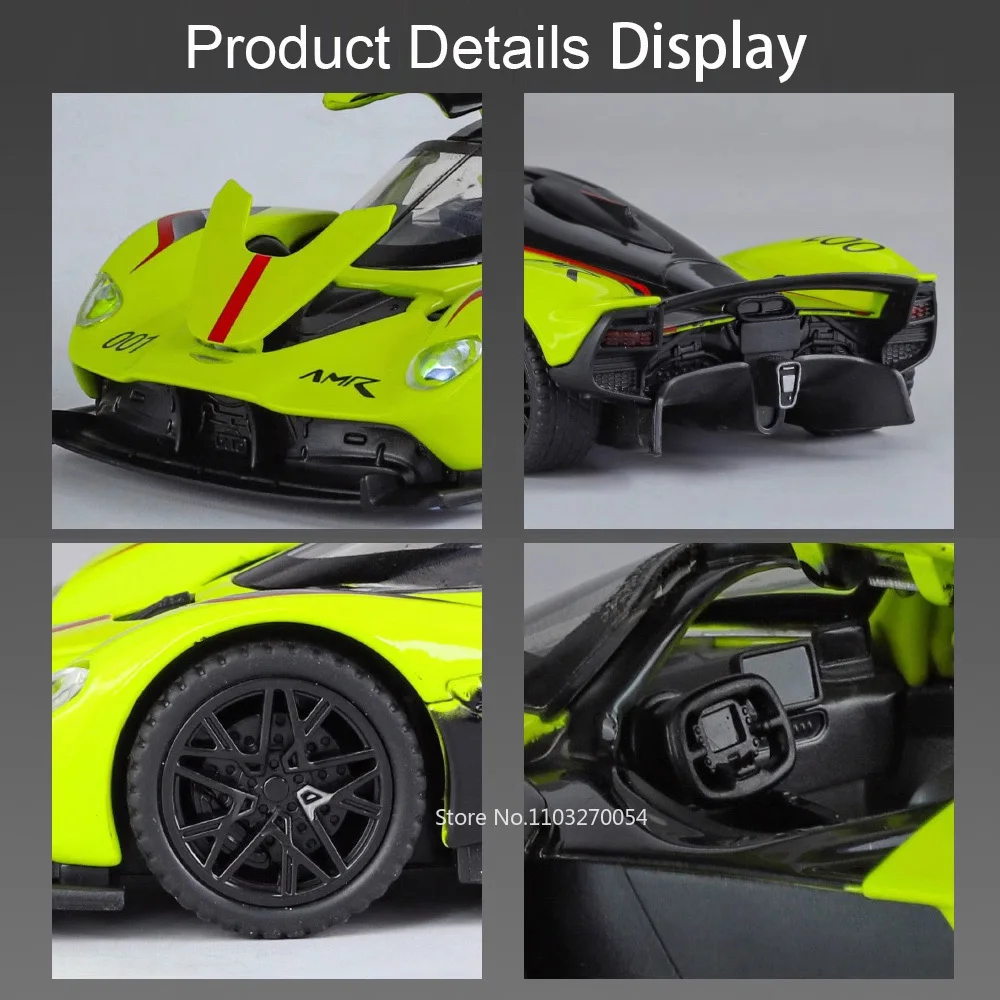1:32 Valkyrie Vulcan Alloy Models Toys Diecast Cars Sound Light Pull Back Doors Opened Miniature Sports Car Children's Day Gifts