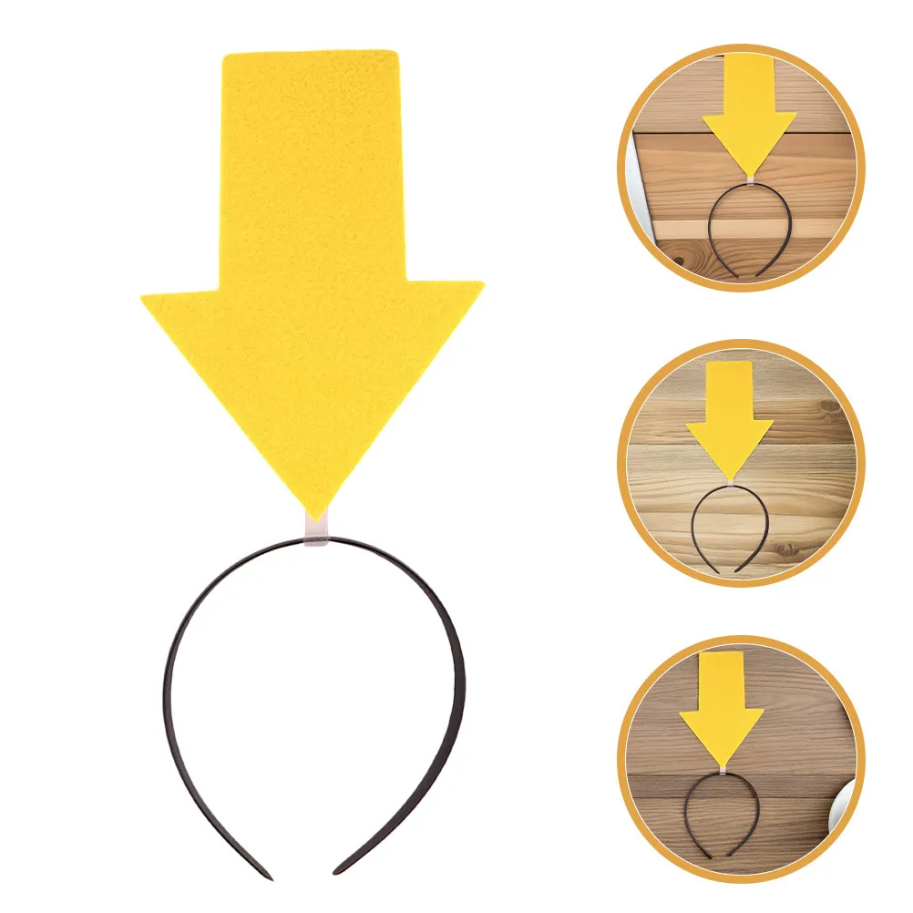 

5Pcs Funny Arrow Headband Quirky Birthday Party Photo Props Yellow Arrow Headwear Creative Costume Halloween Masquerade
