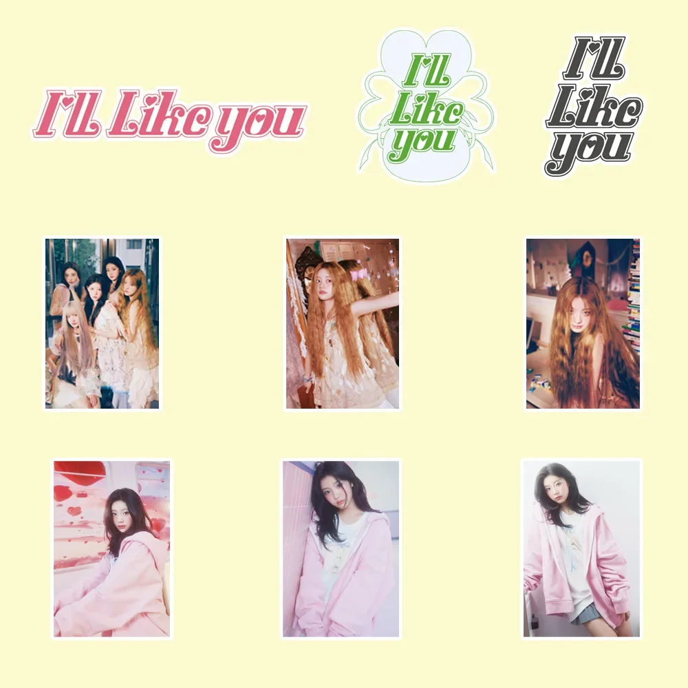 ILLIT Idol Girl New Album ILL LIKE YOU Series HD Printd Waterproof Sticker Decoration Notebook Photo Sticker Fans Gifts