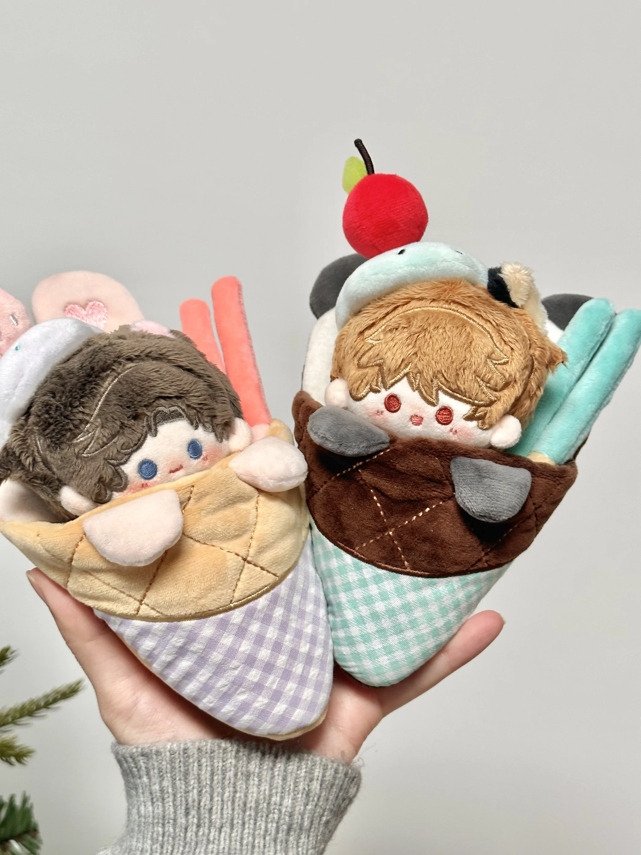 

New 10cm Cartoon Puppy Crepe Doll Clothes Cute Kitten Crepe Cotton Doll Clothes Changing Toy Fashionable Bjd Clothing Friendgift