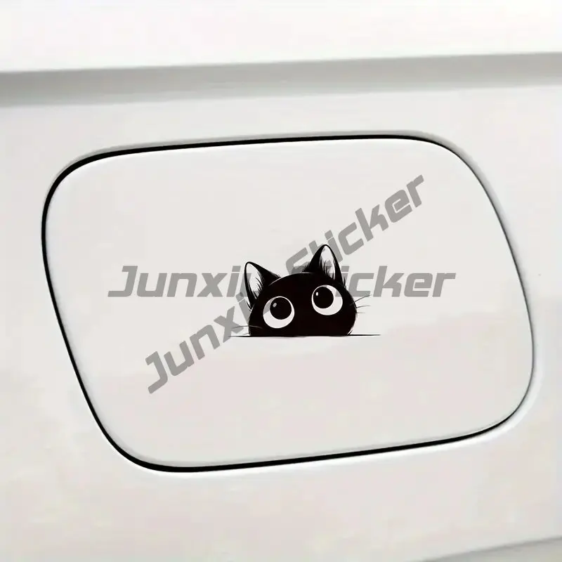

Anime-Inspired Black Cat Peeking Decal for Car, Motorcycle, Laptop, Helmet, Refrigerator, Scooter, and Fishing Boat