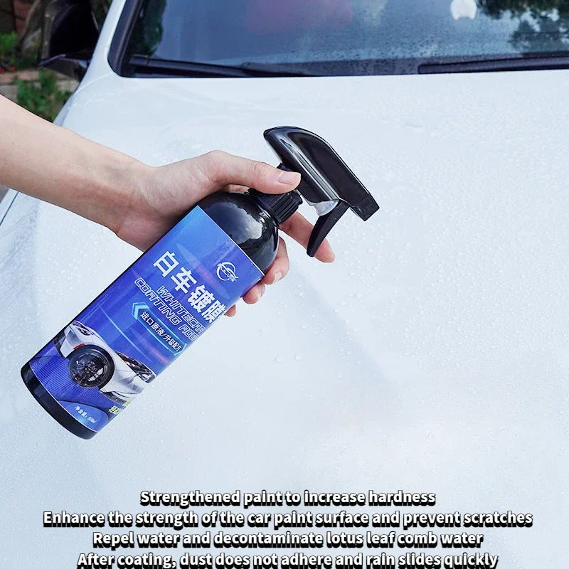 500ML car coating agent nano-crystal plating white paint body care crystal spray liquid polishing waxing decontamination