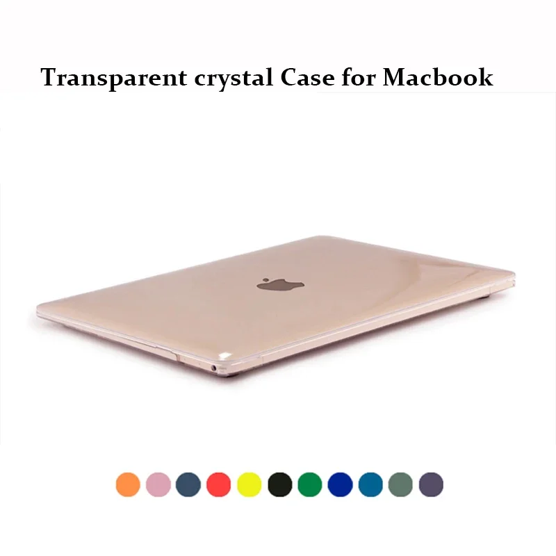 Crystal Hard Laptop Case for Macbook AIR Retina 11 12 13 15 inch with Touch Bar For Macbook New Pro 13 15.4 Shell A1707 A1708