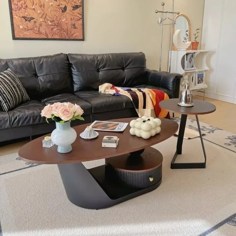 طراز العصور الوسطى، طاولة قهوة من الخشب الصلب، طراز وابي سابي، منزل بسيط حديث، غرفة معيشة صغيرة، طاولة شاي راقية مصممة #4