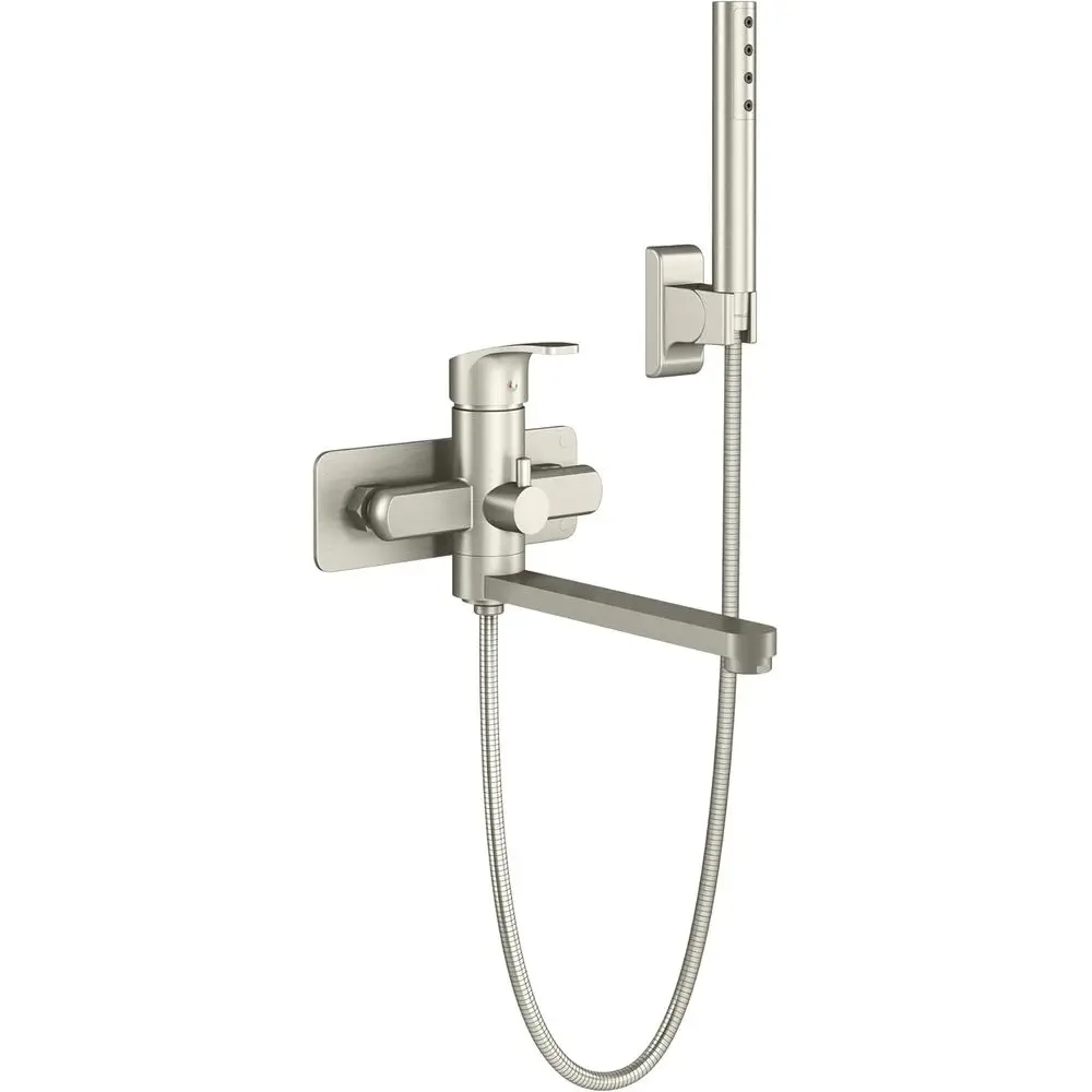 

Wall-Mounted Tub Spout in Brushed Nickel Finish