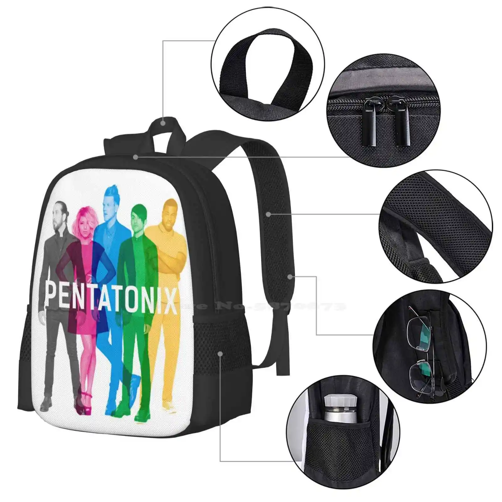 PentatOnix Natal Logo Mochila, Tour Album, moda sacos, venda quente