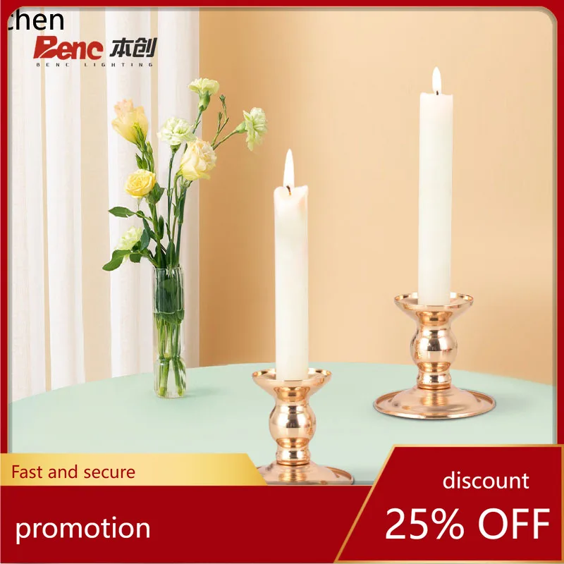 

YFY european-style iron candlestick, metal candle holder, gold candle cup, decorative ornament, creative small candle stand