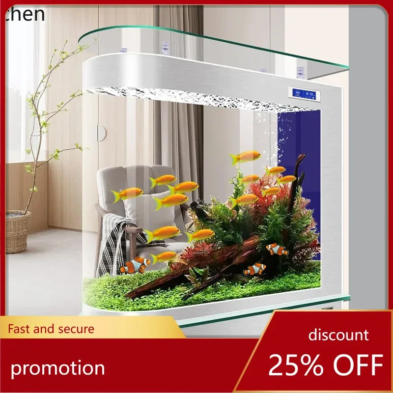 

HT Fish Tank Side Filter Vertical Fish Tank Living Room Household Medium and Large Goldfish Tank Free Water Change Aquarium