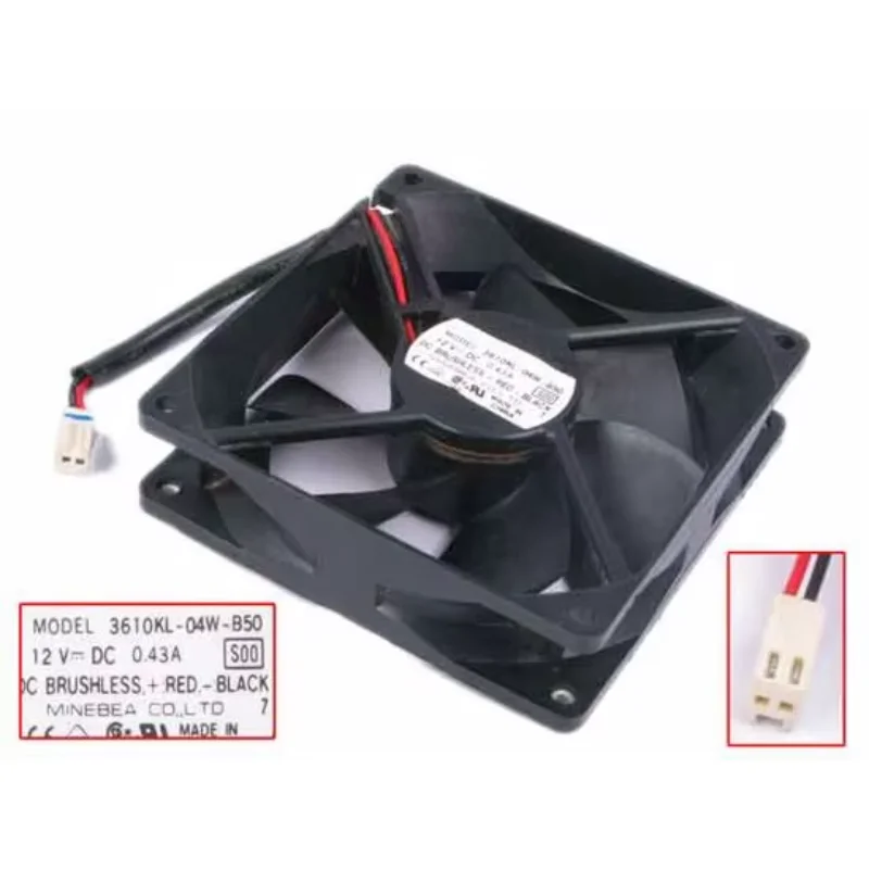 NMB-MAT 3610KL-04W-B50 S00 DC 12V 0.43A 92x92x25mm 2-Wire Server Cooling Fan