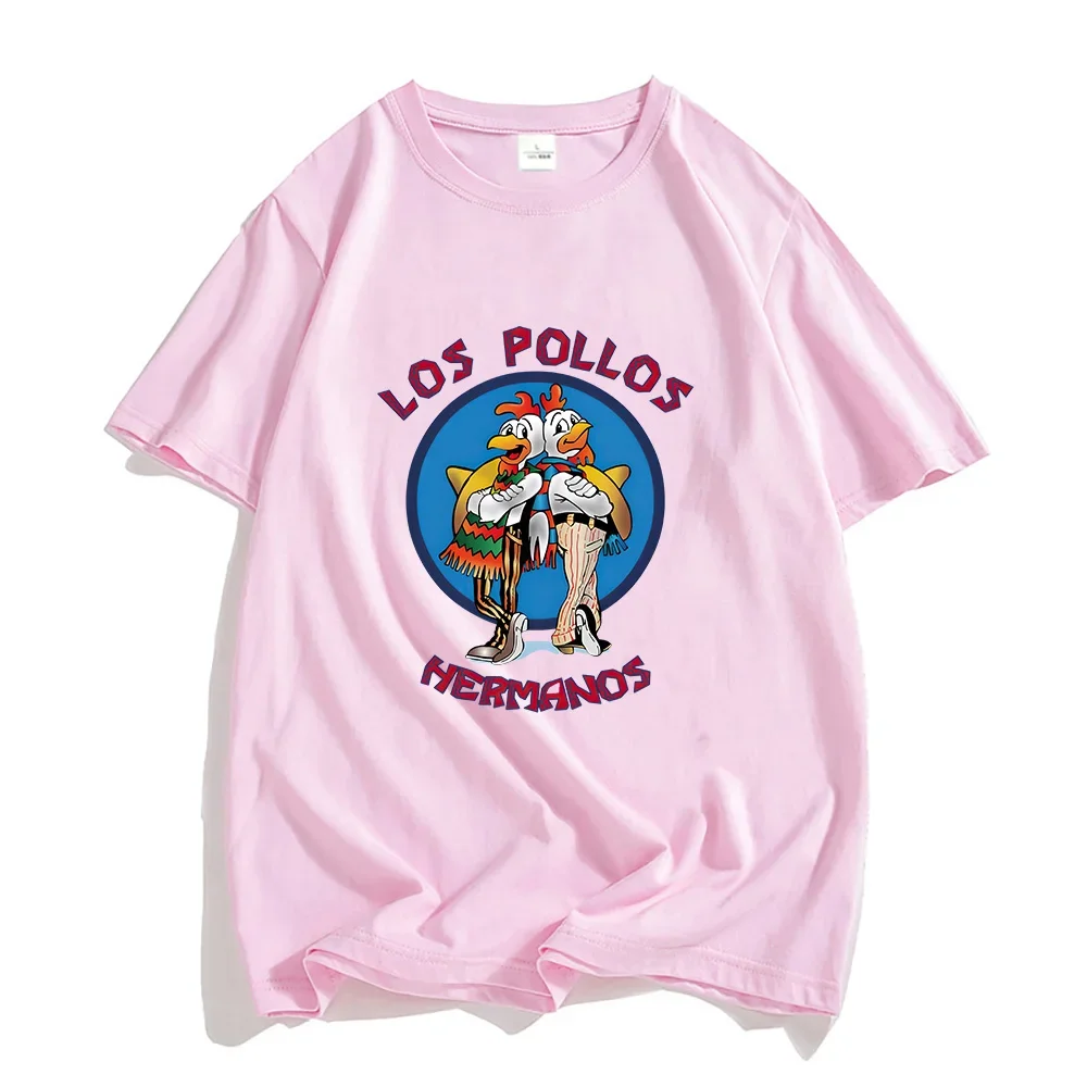 Los Pollos Hermanos T-shirt 100% Cotton T Shirt Men/women Summer Casual Shirts Cartoon Graphic Tshirt Prevalent Manga Clothes