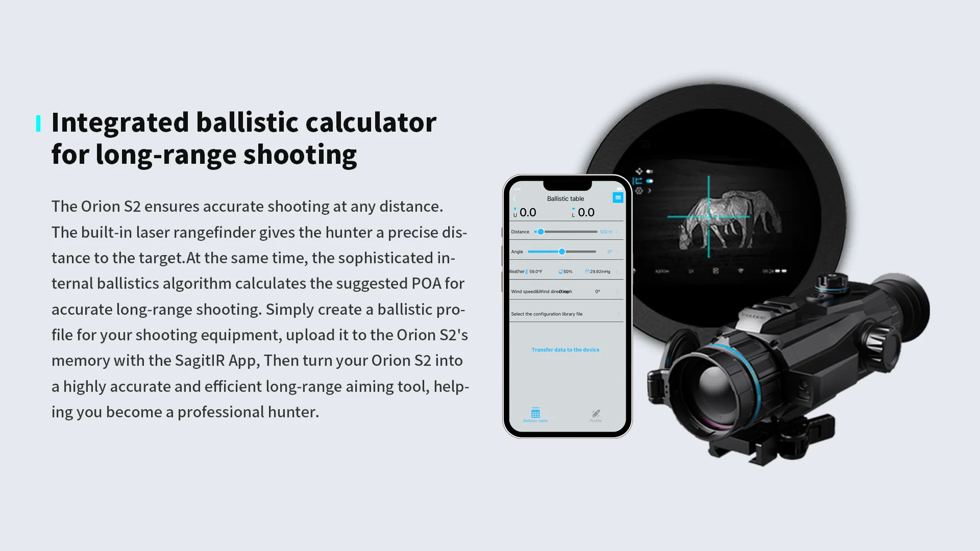 Visão de imagem térmica Orion S2 SCOPE TERMICO