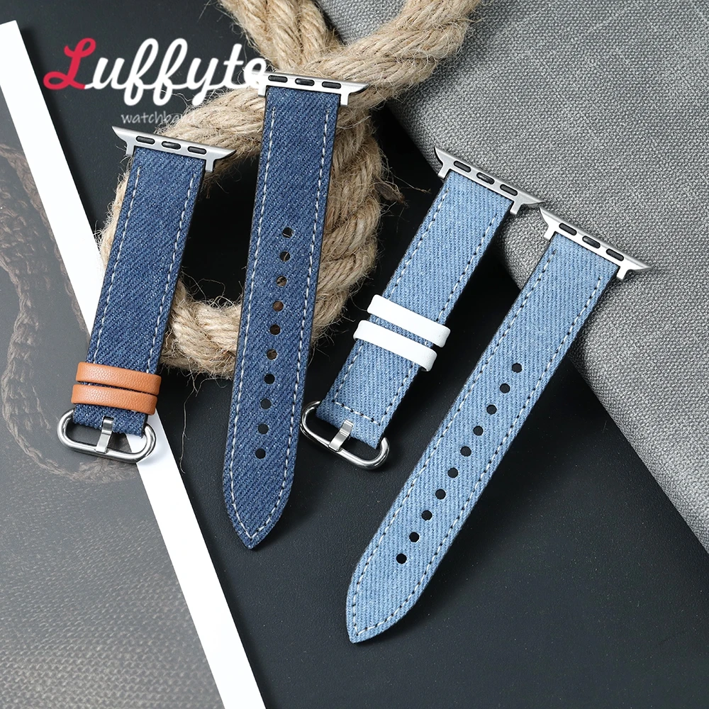 Vintage Canvas Uhrenarmband für Apple Watch 38mm 40mm 41mm 42mm 44mm 45mm 46mm 49mm Armband für Apple Watch Band 11/10/9/8/7