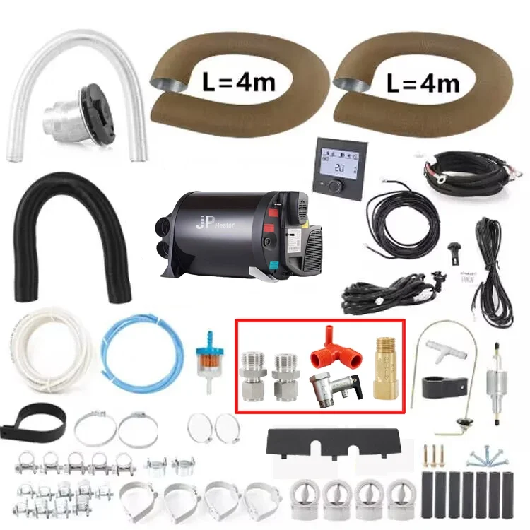 JP Heater  Combi D4E D6E Boiler and Space Heater Complete Kit with optional valves for Campervan Motorhome