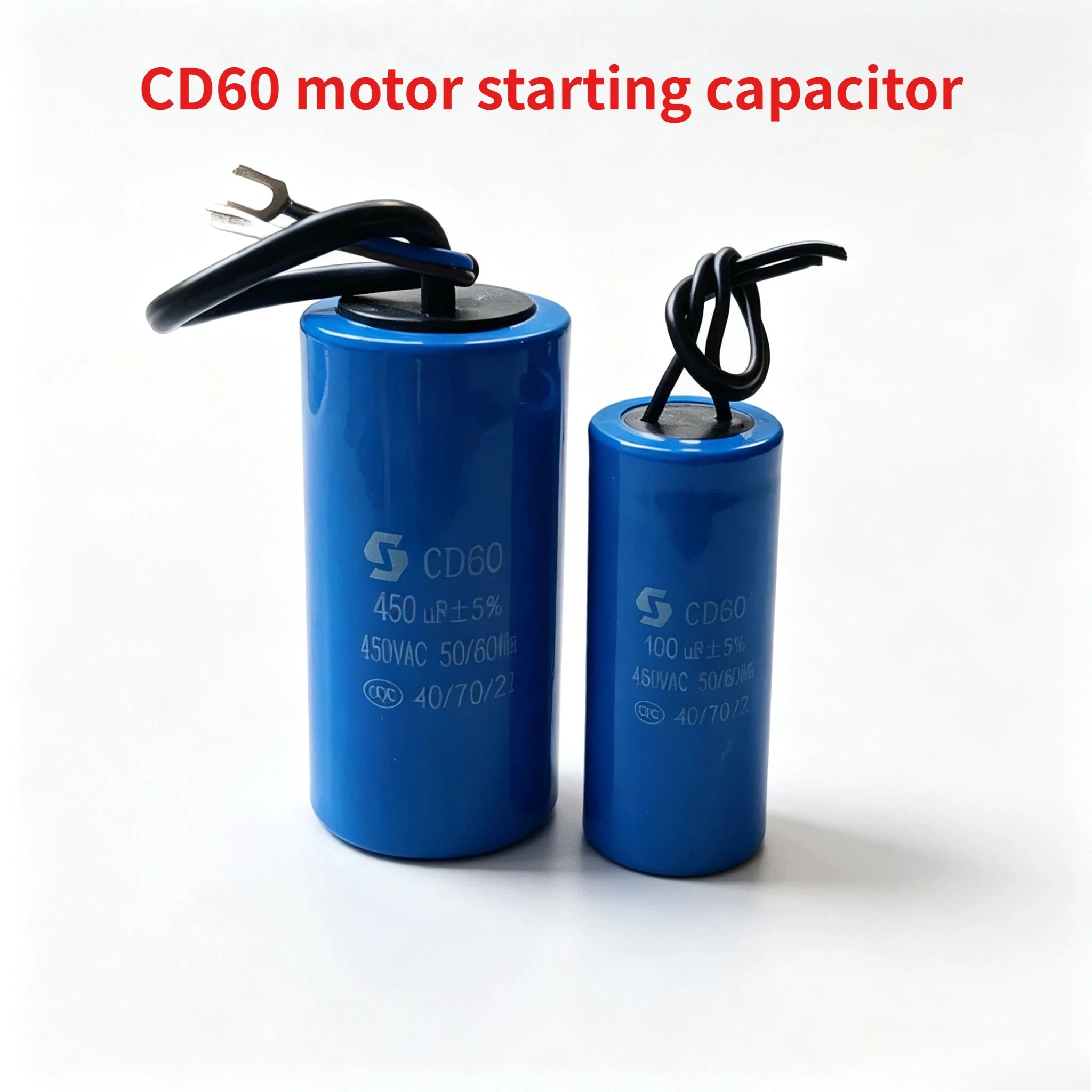 CD60 Motor Run Capacitors 250V 450V 50UF 75UF 100UF 150UF 200UF 250UF 300UF 350UF 400UF 450UF 500UF Start Water Pump Washer