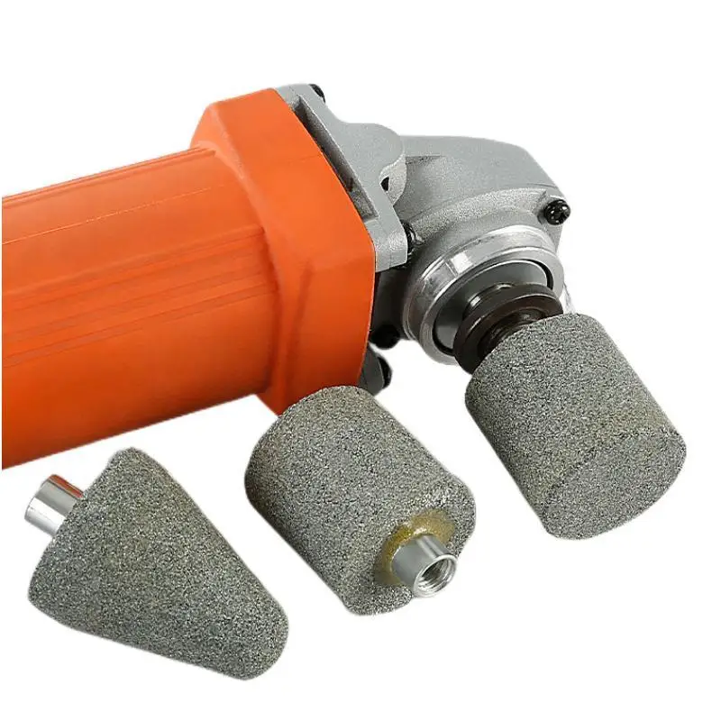 100 Type Angle Grinder Small Grinding Wheel Granite Cobble Stone Carving Processing Polishing Bullet-shaped Column Grinding Head