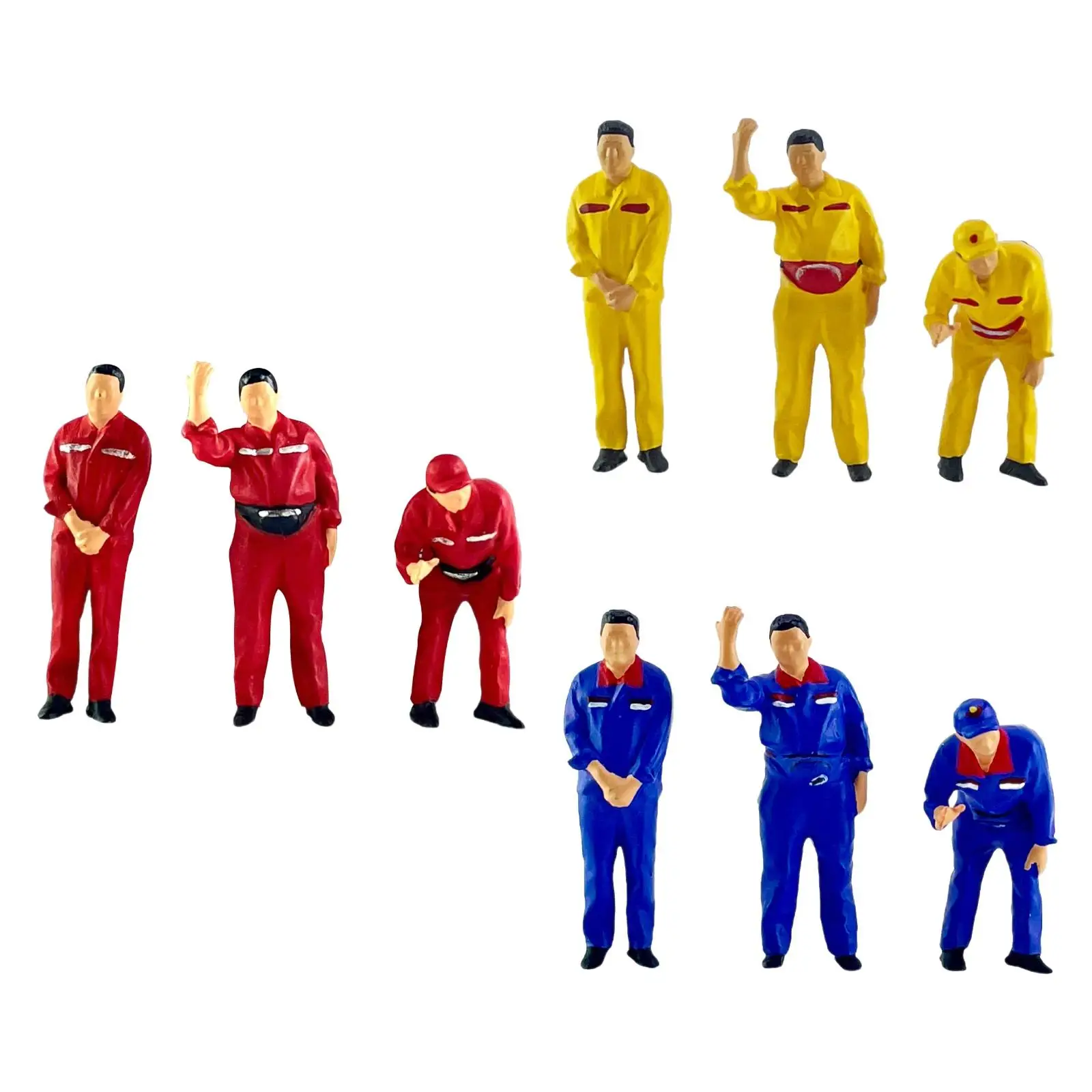 3x 1/64 modelo em miniatura posto de gasolina figuras de pessoas presente para micro paisagens