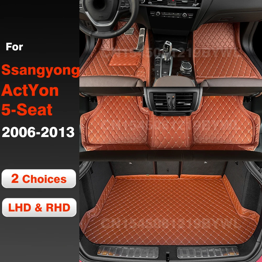 

Car floor mats for ssangyong ActYon 2006-2013 2007 2008 2009 2010 2011 2012 Car Trunk Mat foot Pads carpet