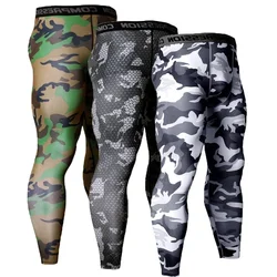 Leggings de compression à séchage rapide pour hommes, collants sportifs, pantalons d'entraînement, jogging de course, fjGym,