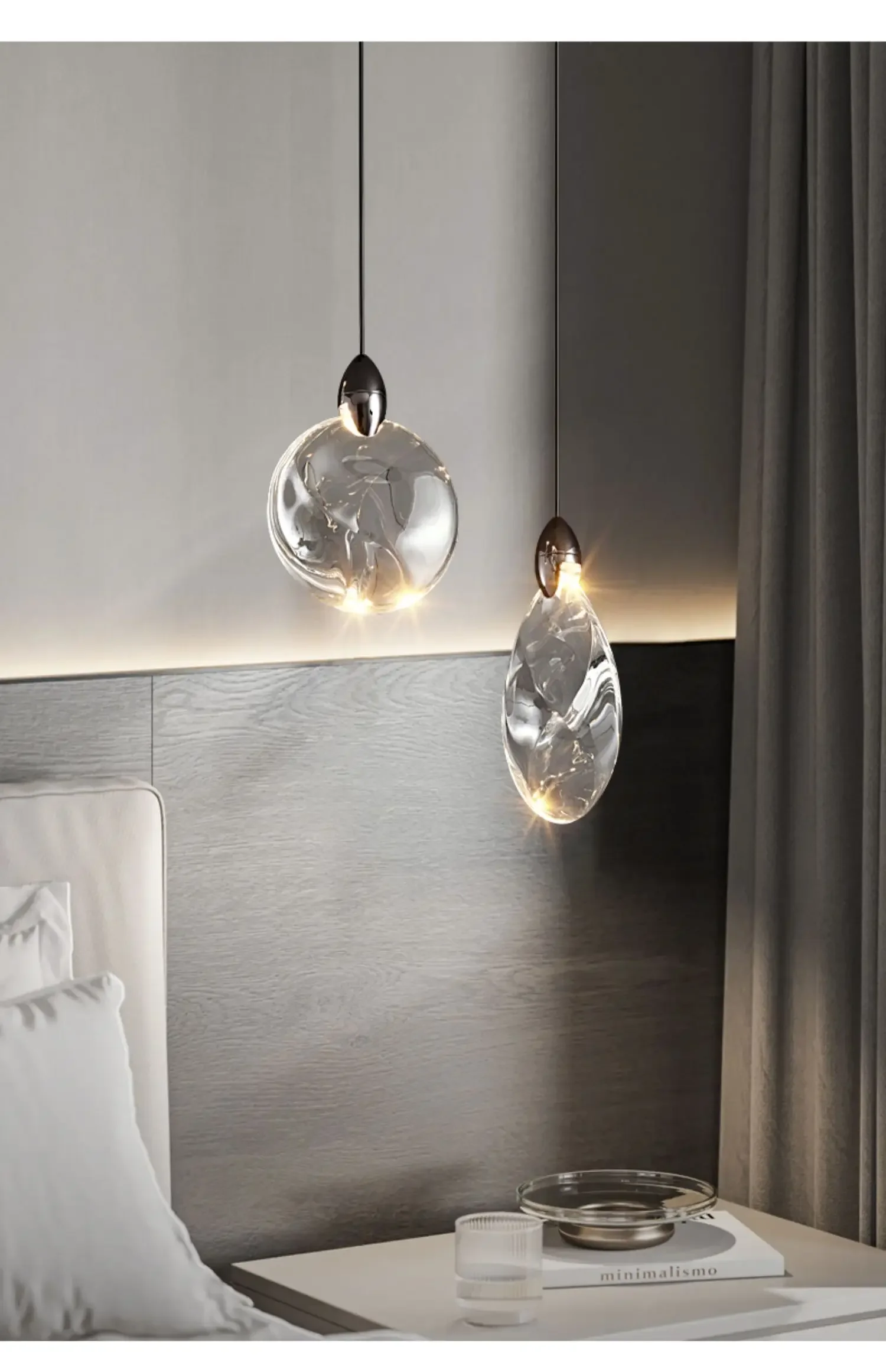 Light luxury modern background wall light living room creative new high-end bedside chandelier crystal chandelier