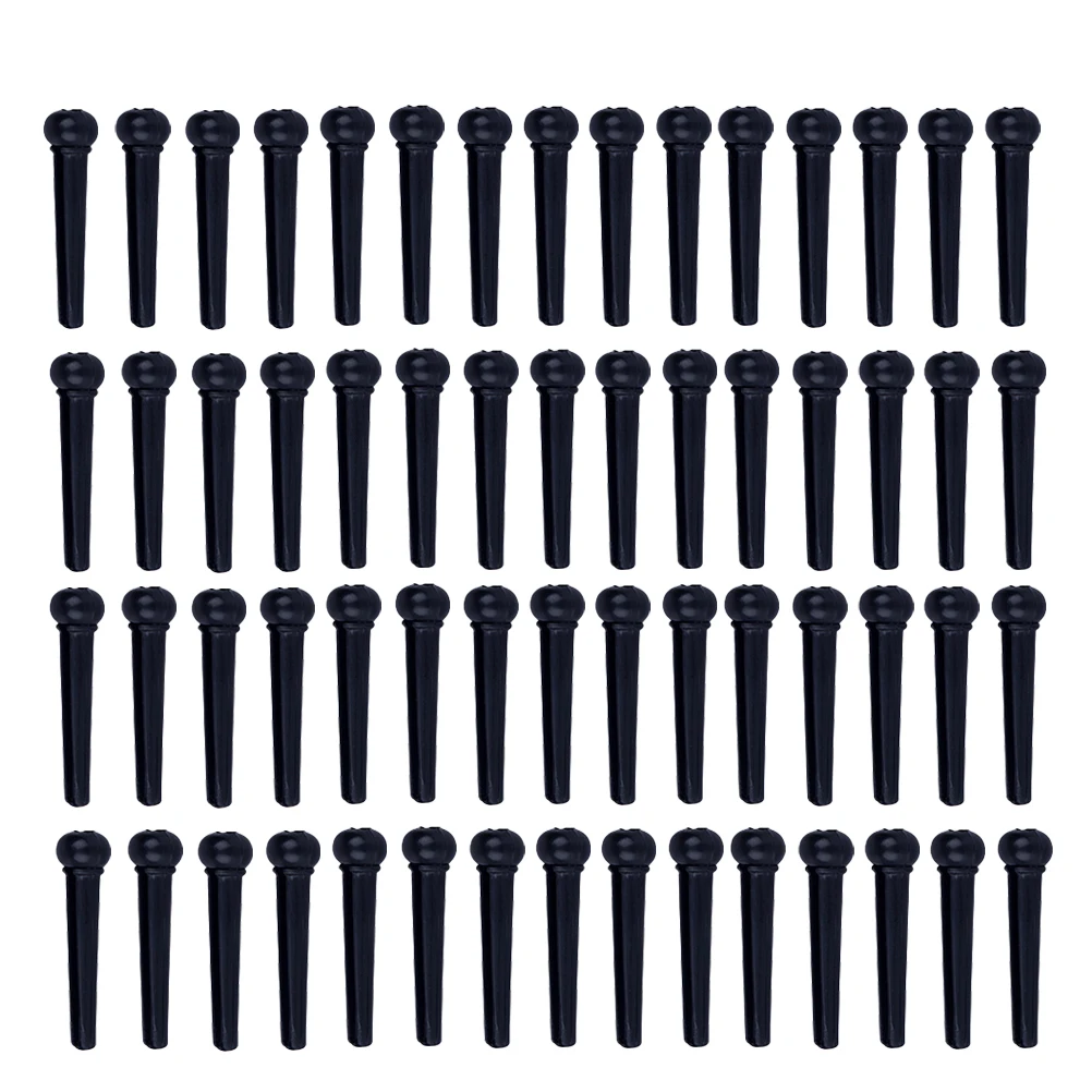 100pcs Guitar Bridge Pins Durable Premium Acoustic Replacement Puller Tool Portable String Pegs For All Brands Black